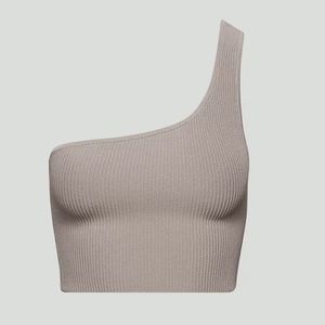 ARITZIA | Babaton Sculpt Knit One Shoulder Cropped Tank